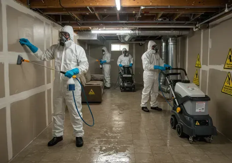 Basement Moisture Removal and Structural Drying process in Finderne, NJ